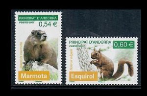 Andorra (French) 619-620 MNH Animals