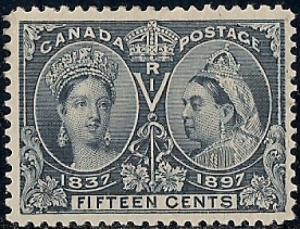 Canada #58 15 cent Victoria Jubilee Stamp Unused LH OG VF 