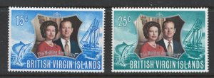 Virgin Islands 1972 Silver Wedding Omnibus Issue Scott # 241 - 242 MNH