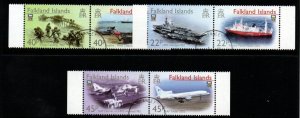 FALKLAND ISLANDS SG926/31 2001 ANN OF LIBERATION USED