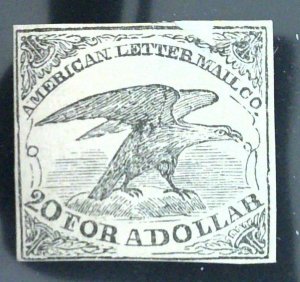 Scott#5L Local - L12 Design  - Forgery B - American Letter Mail Co. - Thin