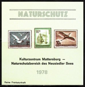 1978 Austria Commemorative Sheet Mattersburg Cultural Center Nature Conservation