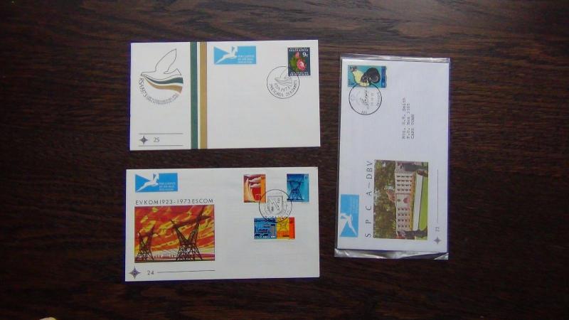 South Africa 1971 1973 FDC x 9 Antarctic DAM ESCOM Rescue University Cat Wool 