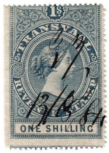 (I.B) Transvaal Revenue : Duty Stamp 1/- (1878)