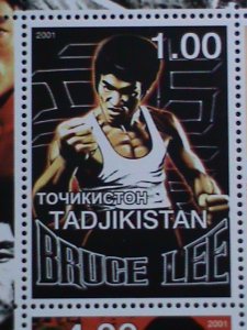 TAJIKISTAN STAMP-2001  BRUCE LEE- MOVIE STAR MNH STAMP SHEET -RARE