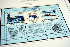 COLOR PRINTED PITCAIRN ISLANDS 1940-2010 STAMP ALBUM PAGES (118 illustr. pages)