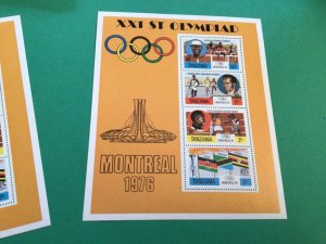 Tanzania Montreal Olympics 1976 mint never hinged stamps sheet  A17026