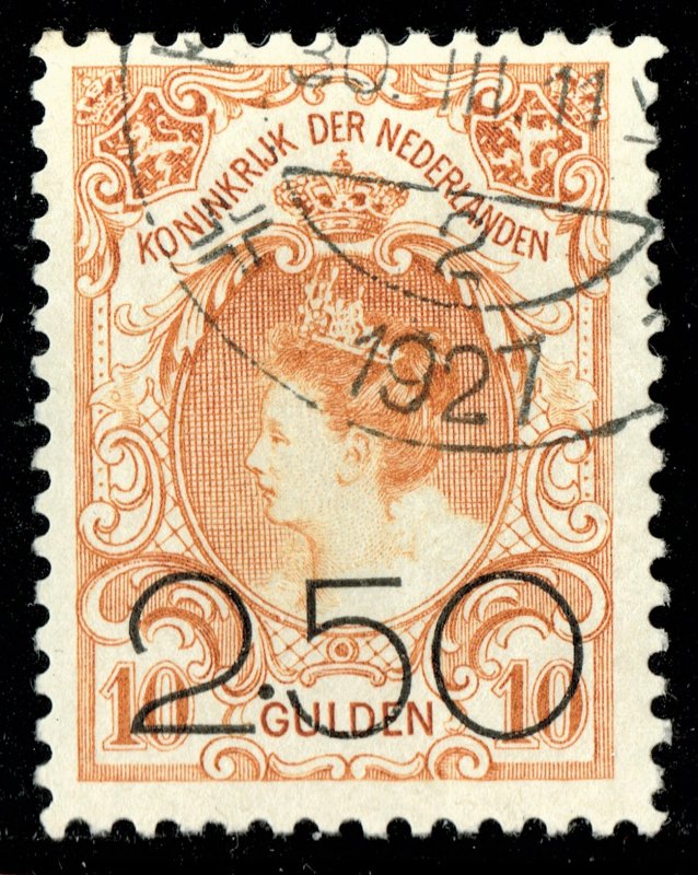 [mag780] Netherlands 1920 Scott#104 used Queen Wilhelmina