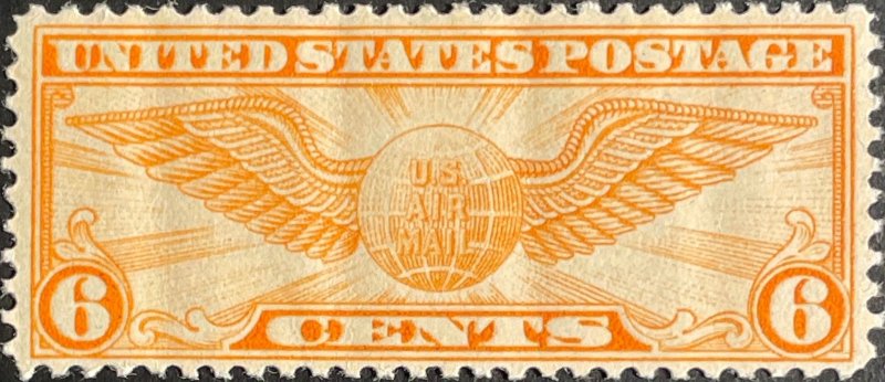 US #C19 Wings & Globe Dull Orange XF MInt NH