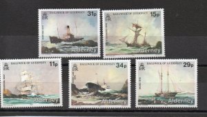 Alderney 32-36 MNH
