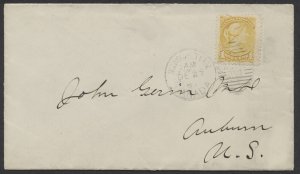 1881 Kingston ONT Duplex Postmark On Printed Matter Rate Cover to USA Receiver