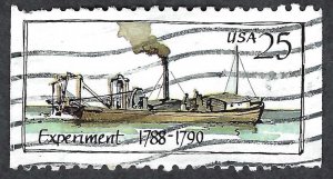 United States #2405 25¢ Steamboats - Experiment 1790 (1989). Used.