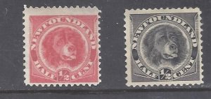 CANADA NEWFOUNDLAND # 57 & 58 MINT UN NFLD DOGS BS24860