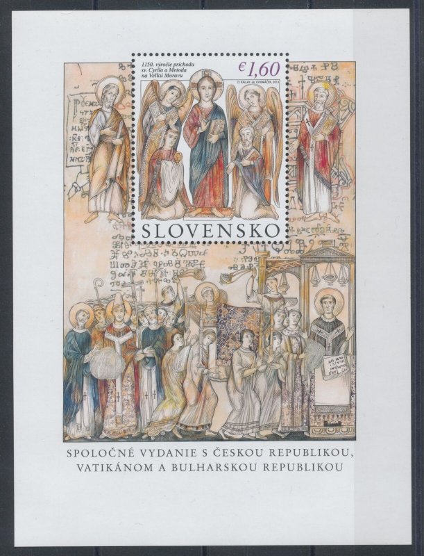 2013 Slovakia - San Cyril And Methodius - 1 Bf, N° Bf 79 - Joint Issue - Em