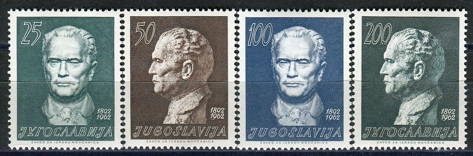 1003 - Yugoslavia 1962- 70th Birthday of President Tito - MNH(**) Set ...