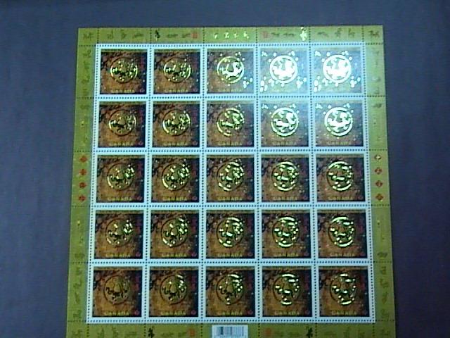 CANADA # 2348--MINT/NH--SHEET OF 25--CHINESE LUNAR NEW YEAR OF THE TIGER--2010