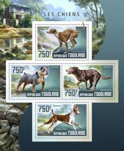 TOGO - 2014 - Dogs - Perf 4v Sheet - Mint Never Hinged