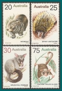 Australia 1974 Animals, MNH #565, 567,568, 572,SG561-SG564