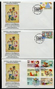 UN 1992 SCIENCE & TECHNOLOGY   WFUNA CACHET BYSAUL MANDEL ON 19 FIRST DAY COVERS 