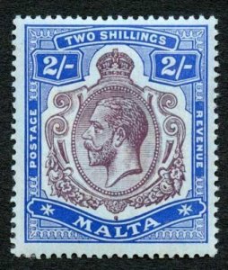 Malta SG86 2/- Wmk Mult Crown CA M/M Cat 50 pounds 