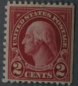 United States #634 2 Cent George Washington Single from Booklet Pane MNH