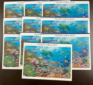 3831 Pacific Coral Reef Lot of 10 Sheets MNH 37 c  FV $37  2004