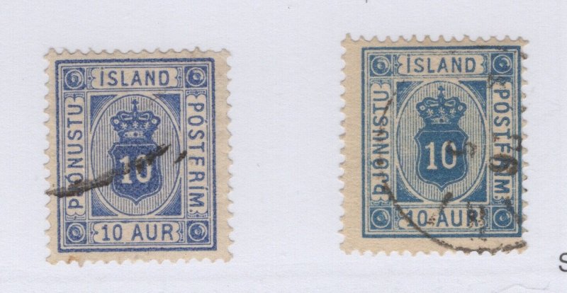 Iceland O6, O6a F-VF Used O6 Stained Perf Bottom CV. $101 (JH 12/20) GP 