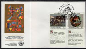 UN New York 599-600 Human Rights UN Postal Administration U/A FDC