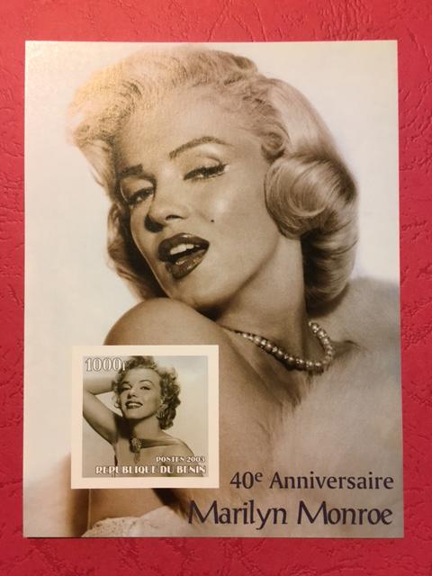 Benin 2003 Marilyn Monroe People Actress Film Art Cinema Movie Stamp MNH Imperf