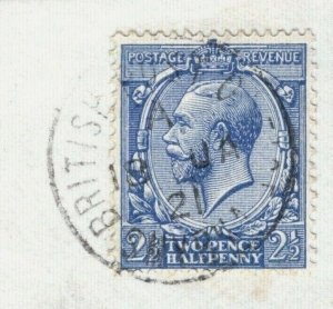 GB KGV SG.373a 2½d Dull Prussian Blue Superb 1921 CDS Used Piece c£850+ RRED116