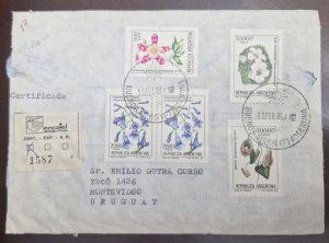 CMI) 1983. ARGENTINA. VARIOUS TYPES OF FLOWERS. ENVELOPE SENT TO URUGUAY. XF