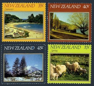 New Zealand 748-751,hinged. Michel 845-848. Landscapes 1982. Kaiteriteri, Sheep.