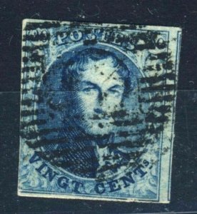 2x 1850 Belgium Leopold I stamp #13a & 14a used Cat. Value $162.00 US$ 4x SCANS