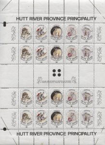 STAMP STATION PERTH Hutt River Province # Christmas MNH Full Sheet 1986