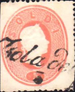 Austria Lombardy Venetia Scott 13 Used with perforations trimmed at left.