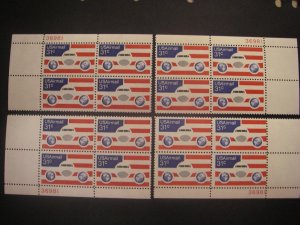 Scott C90, 31c Plane & Flag, PB4 #36981 x 4 Matched Set, MNH Airmail Beauties