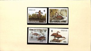 Bahamas WWF World Wild Fund for Nature MNH stamps ducks waterfowl birds