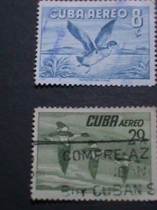 ​CUBA-AIRMIAL- VERY OLD CUBA  BIRDS STAMPS USED- VF WE SHIP TO WORLD WIDE.