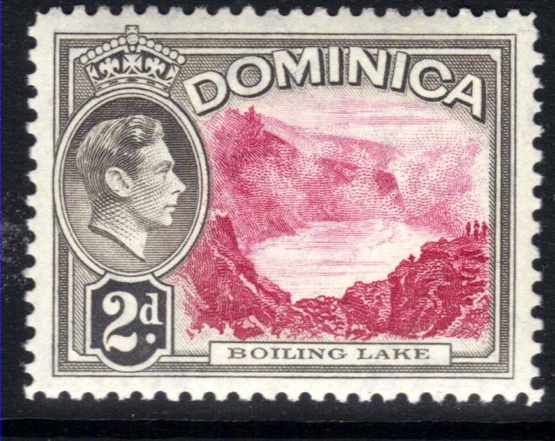 Dominica 1938 - 47 KGV1 2d Boiling Lake MM SG 102 ( F1222 )