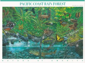 US Scott #3378 Pacific Coast Rain Forest Sheet