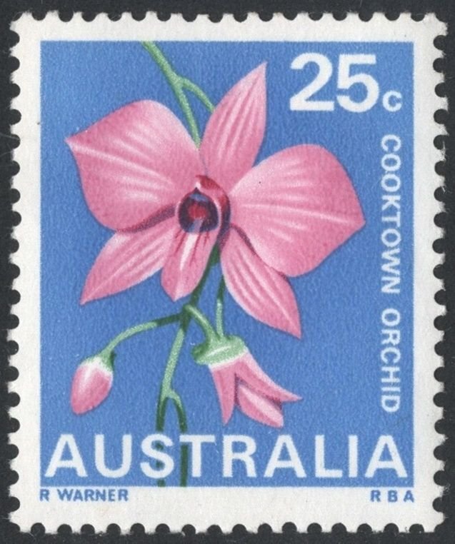 Australia SC#438 25¢ Cooktown Orchid (1968) MHR