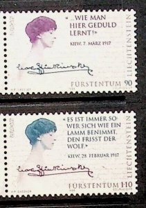 LIECHTENSTEIN Sc 1065-66 NH ISSUE OF 1996 - COUNTESS KINSKY