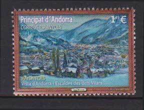 2018 Sp Andorra View Andorra Painting by Moscardo (Scott NA) MNH