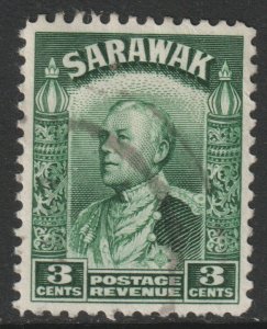 Sarawak Scott 113 - SG108a, 1934 Sir Charles Vyner Brooke 3c Green used