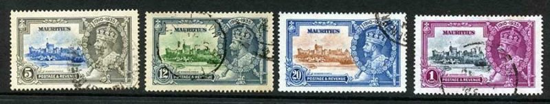 Mauritius SG245/48 1935 Silver Jubilee Set Used