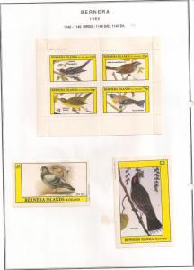 SCOTLAND - BERNERA - 1982 - Birds (14) - 4v Perf, Min, D/L Sheets - MLH