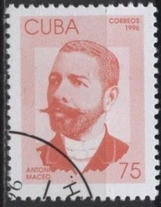 Cuba 3711 (used cto) 75c Cuban patriots: Antonio Maceo, car (1996)