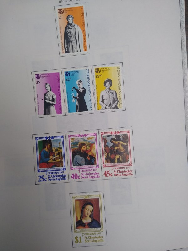 collection on pages St Kitts Nevis 1972-80 PS: CV $79