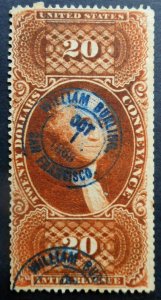 USA, Scott R98c, $20 Conveyance - H/S William Burling / San Francisco