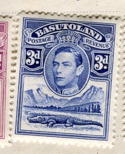 BASUTOLAND; 1938 early GVI Pictorial fine Mint hinged 3d. value